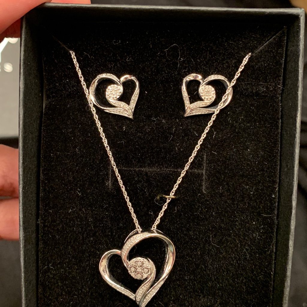 Kay Jewelers Diamond Silver Set